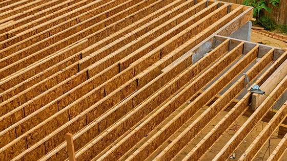 Valparaiso, IN floor joist framing services for stable and level flooring systems.