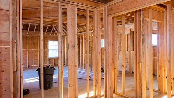 Chesterton, IN wood stud framing for strong, straight, and energy-efficient walls.