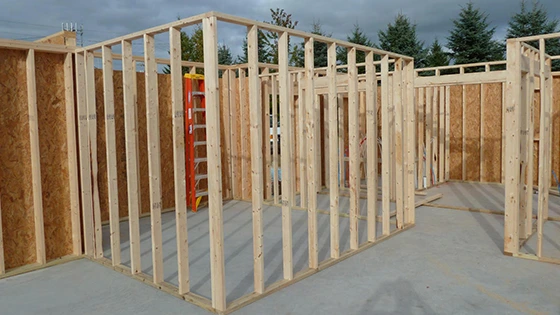 Highland, Indiana wall framing construction for durable and safe structural support.
