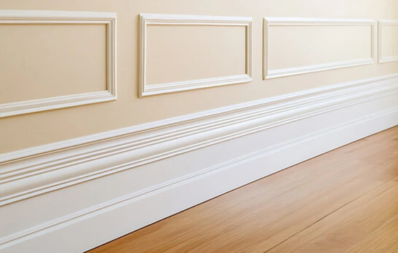 Wall trim installation in Highland, IN for added style and definition to rooms.