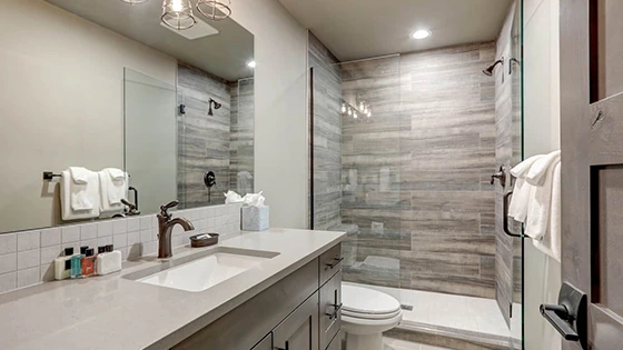 Shower tile replacement service in Portage, IN to modernize and refresh bathroom interiors.